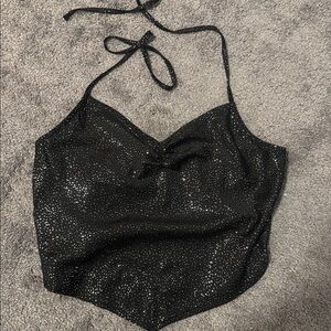 Hollister sparkly halter top